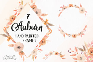 7 Watercolour Auburn Autumn Leaf Illustrations