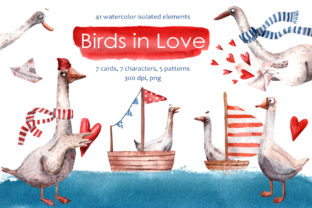 Birds in Love Watercolor Clip Art Review
