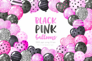 Black and Pink Watercolor Balloon Clipart Review