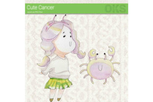 Cancer Zodiac Sign Watercolor & Illustrations