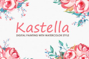 Kastella Watercolor Floral Clipart & Illustrations