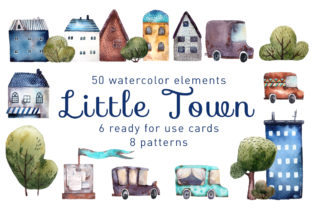 Little Town Watercolor Illustrations Review
