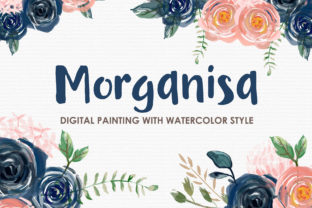 Morganisa Watercolor Floral Clipart & Illustrations