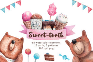 Sweet-Tooth Watercolor Clip Art: A Seller's Review