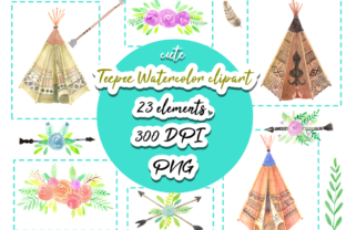 Teepee Watercolor Clipart Illustration Review