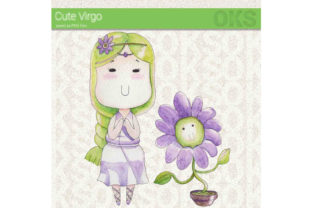 Virgo Zodiac Sign Watercolor Illustrations