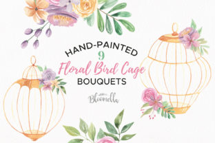 Watercolor Birdcage Florals Clipart Review