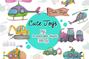 Watercolor Clipart Toys: Soft Illustrations