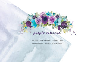Watercolor Purple Lilac Turquoise Set Review
