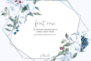 Watercolor White Rose Arrangements Clipa Illustrations