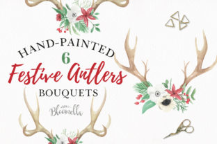 Watercolour Antlers Christmas Illustrations Review