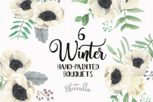 Watercolour Floral Clipart - 6 Bouquets Illustrations