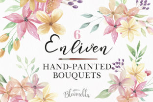 Watercolour Floral Clipart - 8 Bouquets